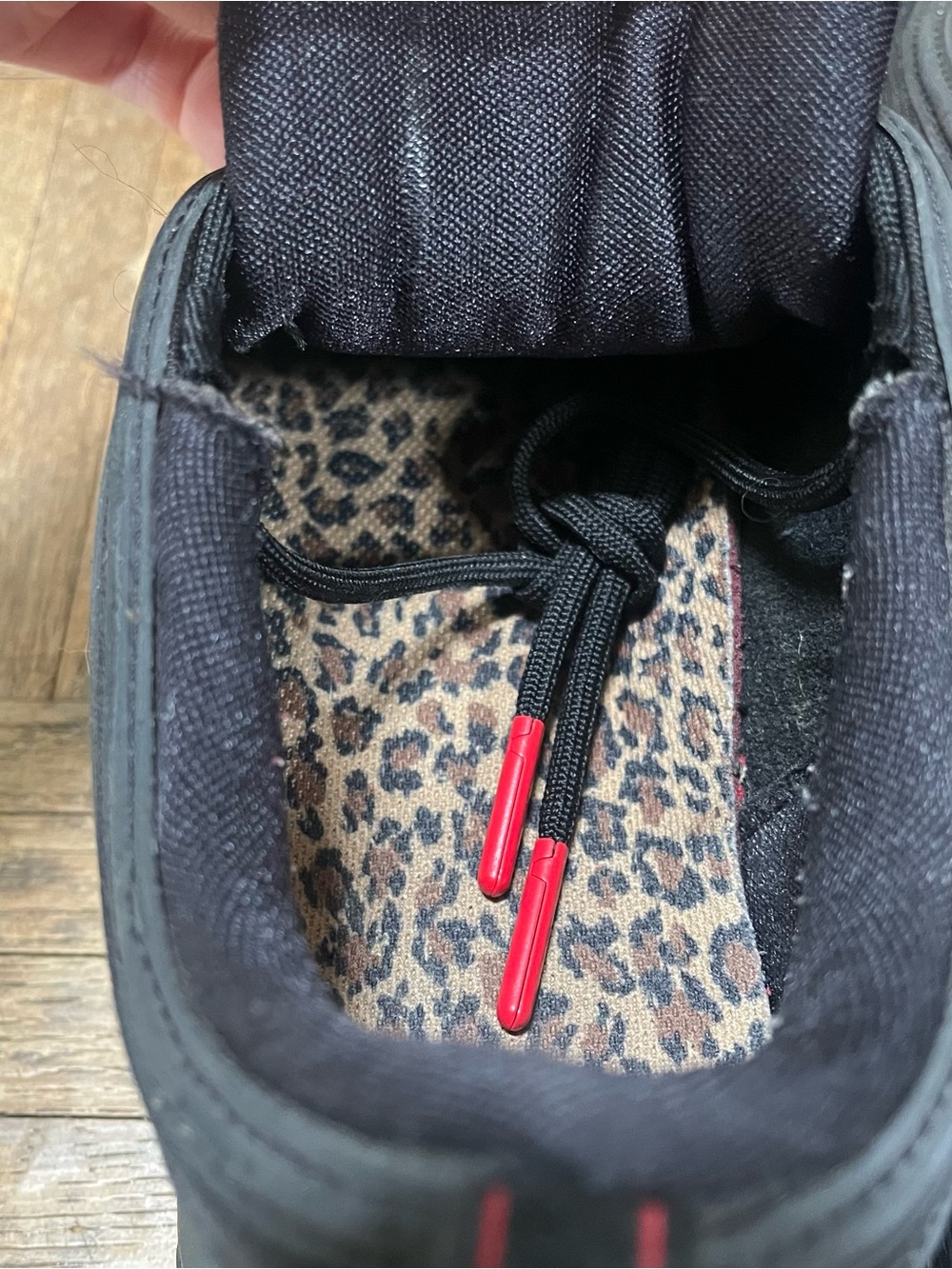 Nike Black with Red and Leopard Accent Air Max 97 - Picture 7 of 8